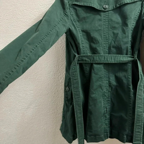 American Eagle Women’s Green Trenchcoat Size Xs - Picture 8 of 10